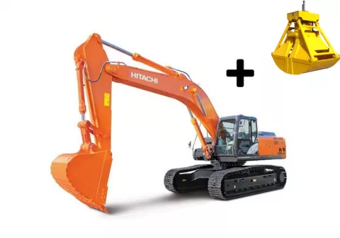 Гусеничный экскаватор Hitachi ZX400 LCH 5G с грейфером