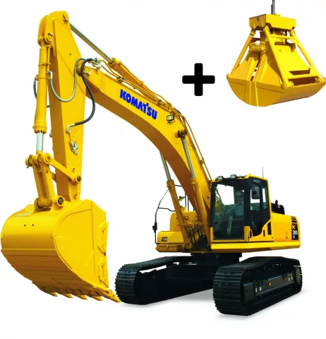 Гусеничный экскаватор Komatsu PC300-8M0 с грейфером
