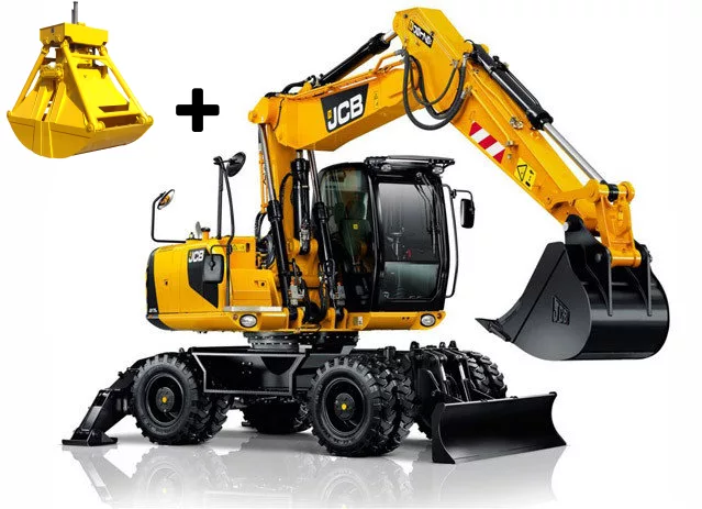 Колесный экскаватор JCB JS 175W с грейфером